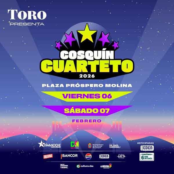 Flyer de Cosquín Cuarteto