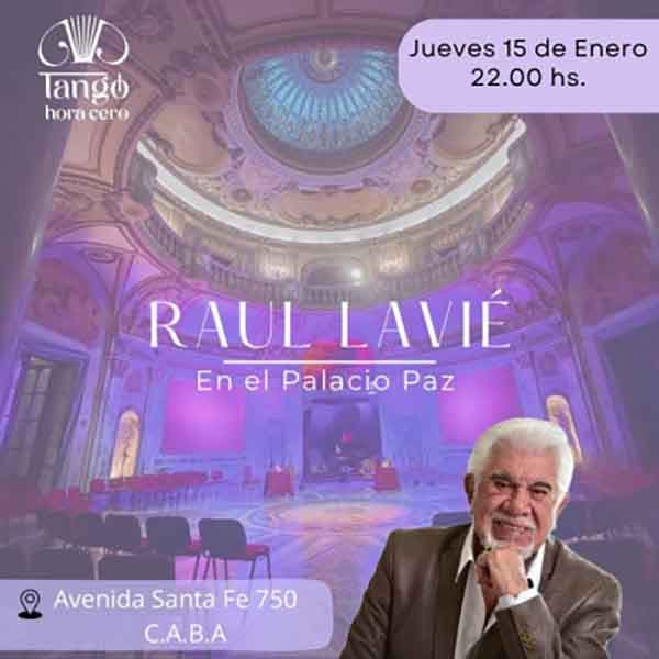 Flyer de Raúl Lavié