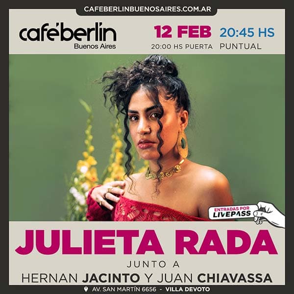 Flyer de Julieta Rada