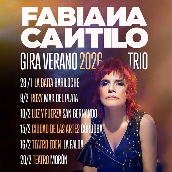 Flyer de Fabiana Cantilo