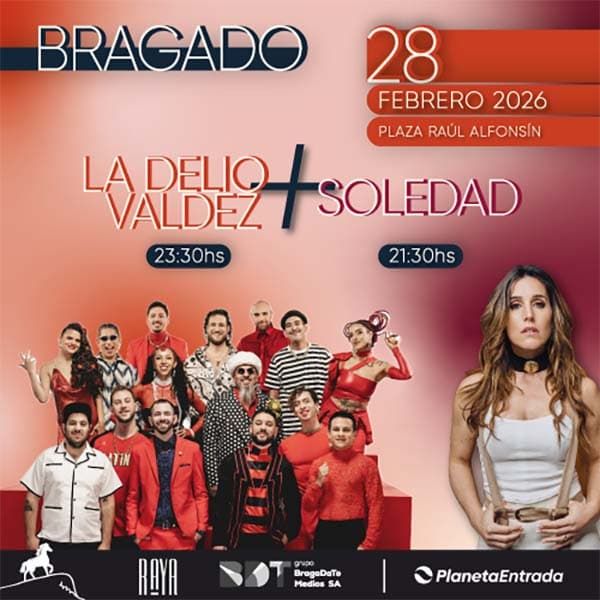 Flyer de La Delio Valdez, Soledad Pastorutti