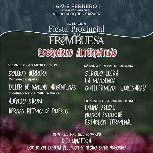 Flyer de Fiesta Provincial de la Frambuesa