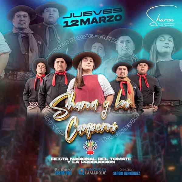 Flyer de Fiesta del Tomate y la Producción