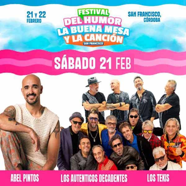 Flyer de Festival del Humor, La Buena Mesa y La Canción