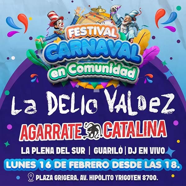 Flyer de La Delio Valdez, Agarrate Catalina