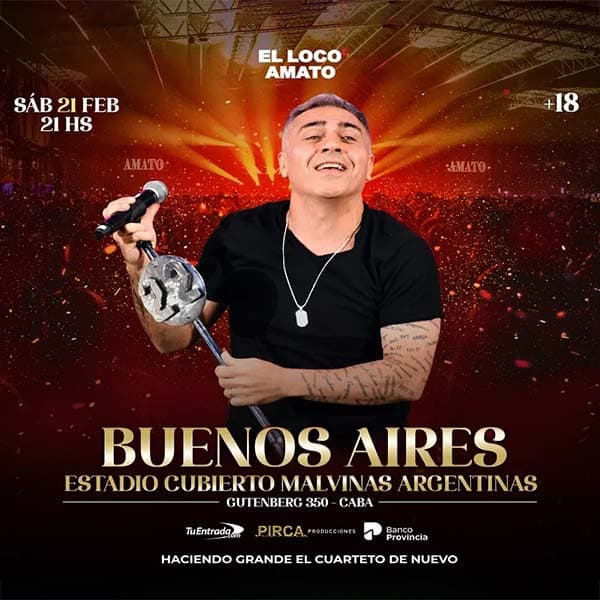 Flyer de El Loco Amato