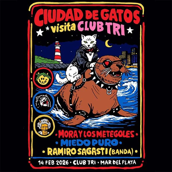 Flyer de Mora y Los Metegoles, Miedo Puro, Ramiro Sagasti