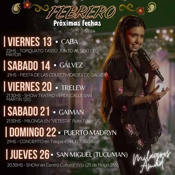 Flyer de Milagros Amud
