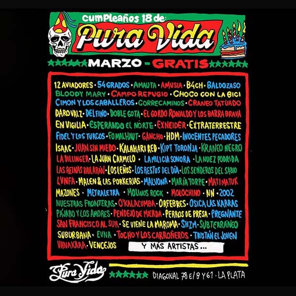 Flyer de Aniversario Pura Vida
