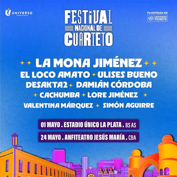Flyer de Festival Nacional del Cuarteto