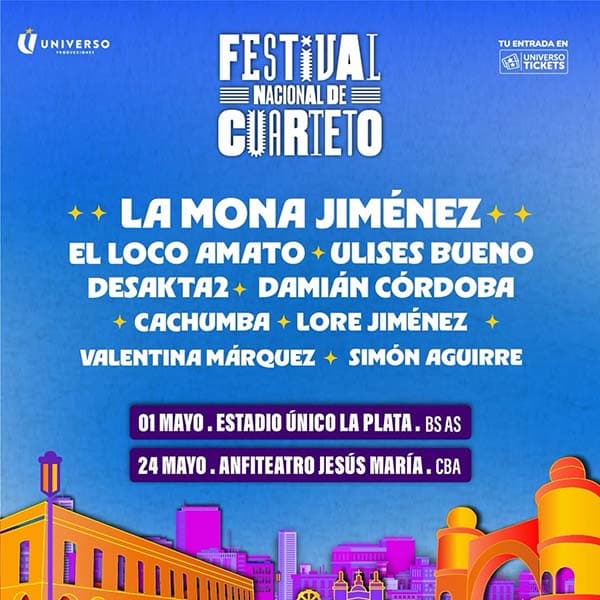 Flyer de Festival Nacional del Cuarteto