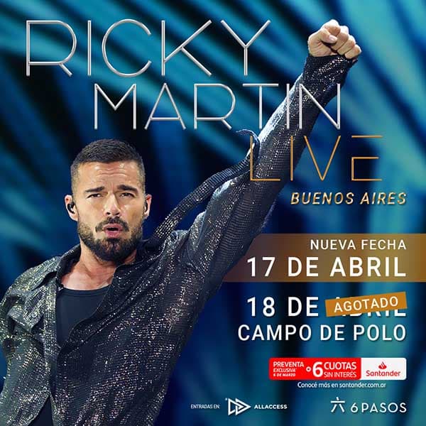 Flyer de Ricky Martin