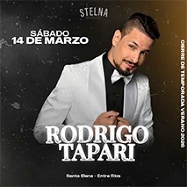 Flyer de Rodrigo Tapari