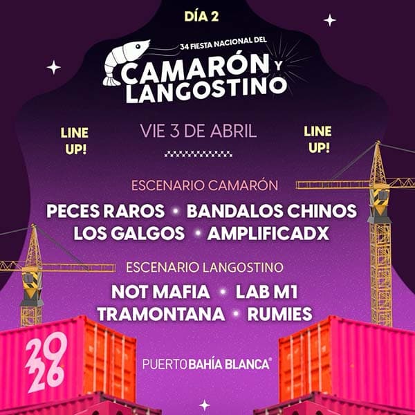 Flyer de Fiesta Nacional del Camarón y Langostino