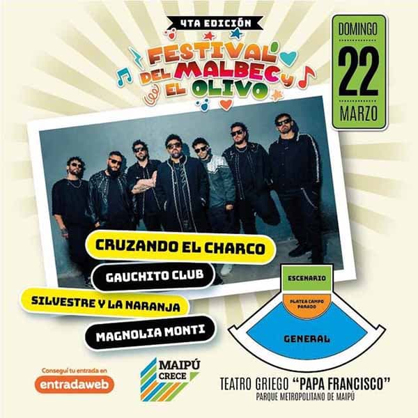 Flyer de Festival del Malbec y el Olivo