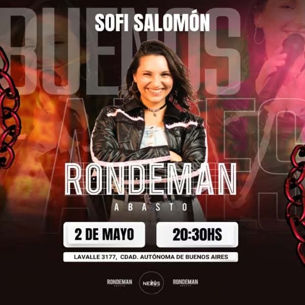 Flyer de Sofi Salomón