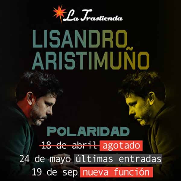 Flyer de Lisandro Aristimuño