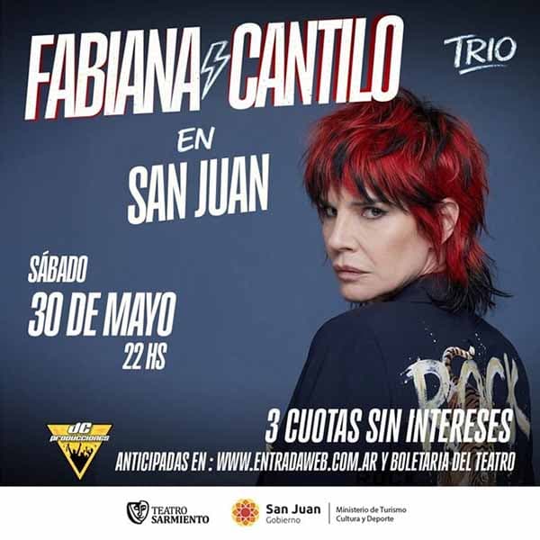 Flyer de Fabiana Cantilo