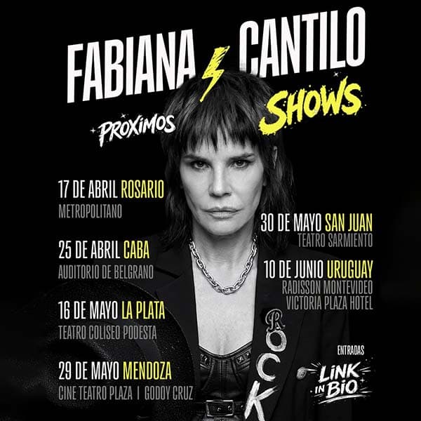 Flyer de Fabiana Cantilo