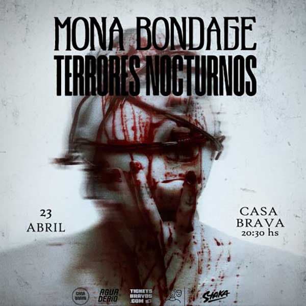 Flyer de Mona Bondage, Terrores Nocturnos