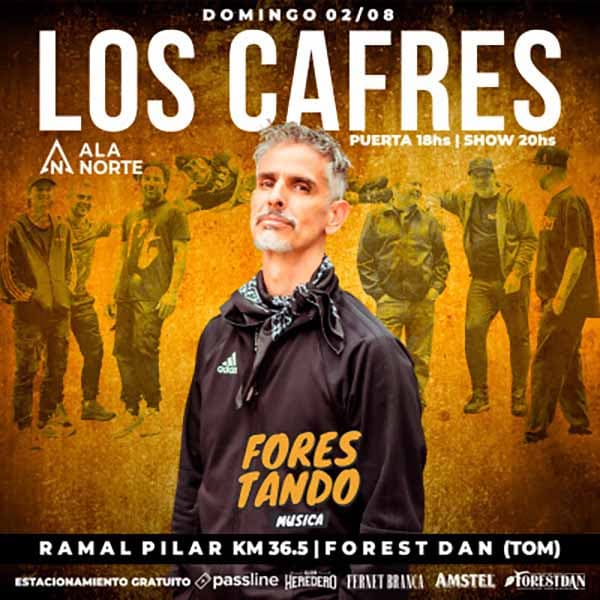 Flyer de Los Cafres