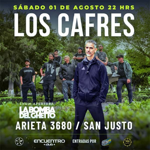 Flyer de Los Cafres