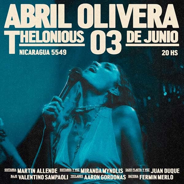 Flyer de Abril Olivera
