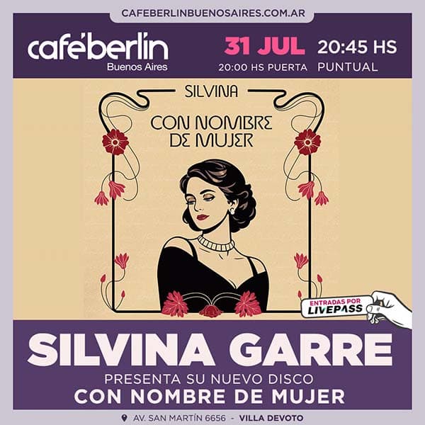 Flyer de Silvina Garré