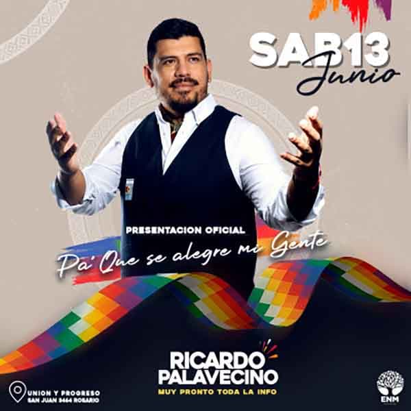 Flyer de Ricardo Palavecino