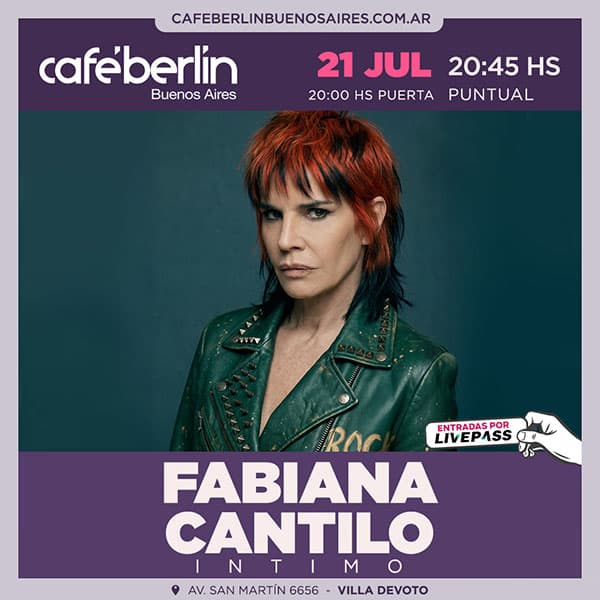 Flyer de Fabiana Cantilo