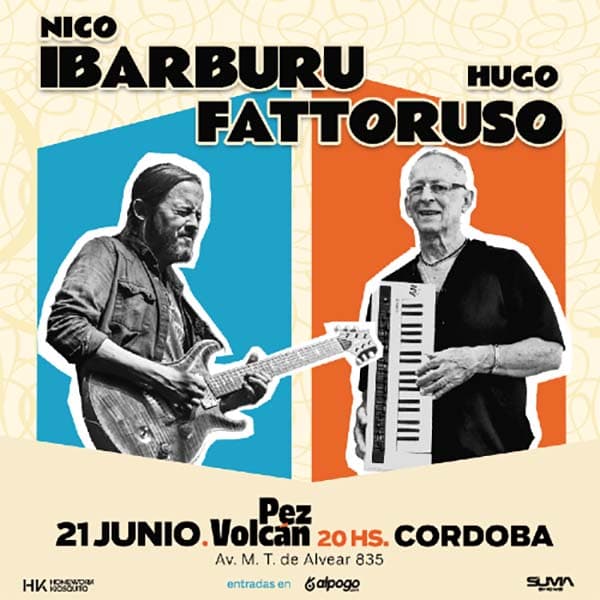 Flyer de Nico Ibarburu, Hugo Fattoruso