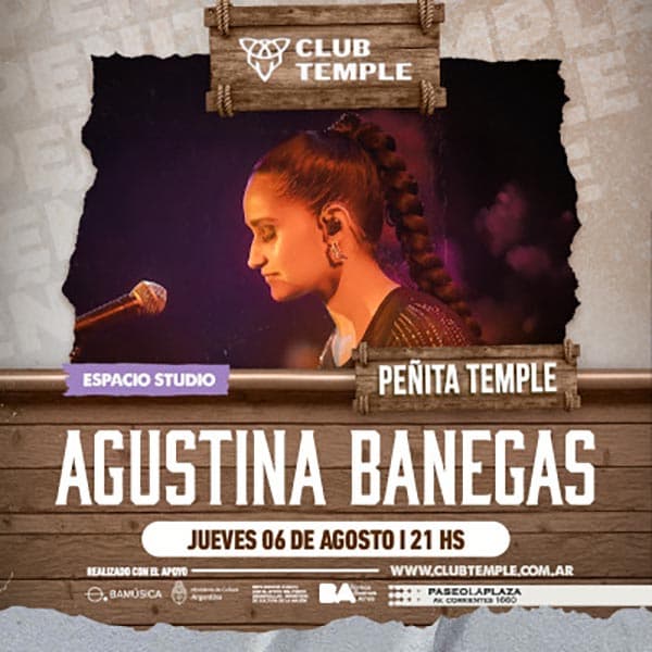 Flyer de Agustina Banegas