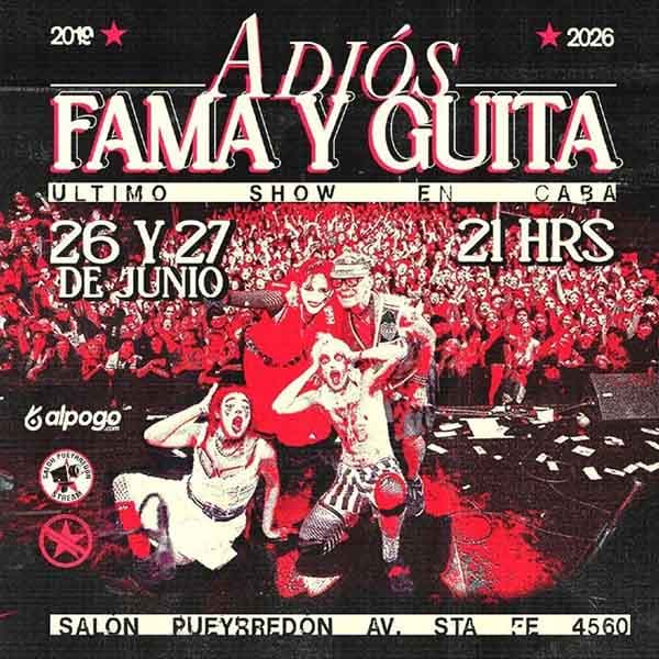 Flyer de Fama y Guita