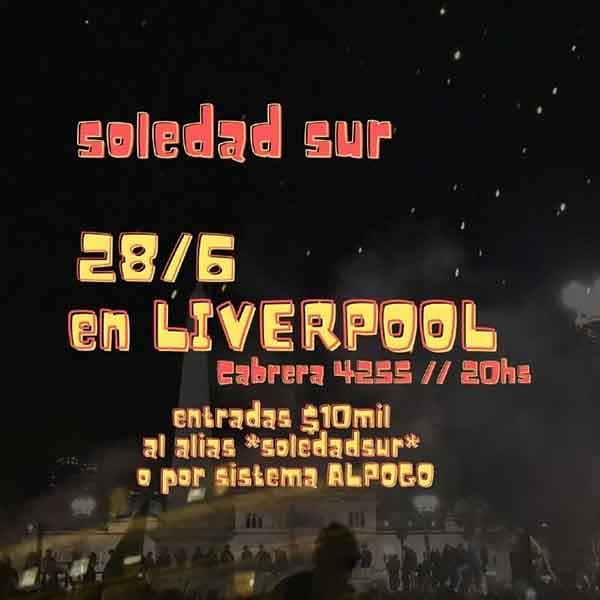 Flyer de Soledad Sur