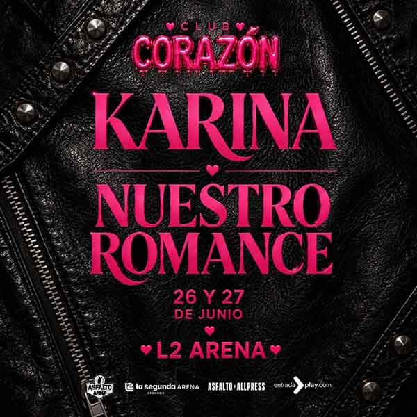 Flyer de Karina, Nuestro Romance
