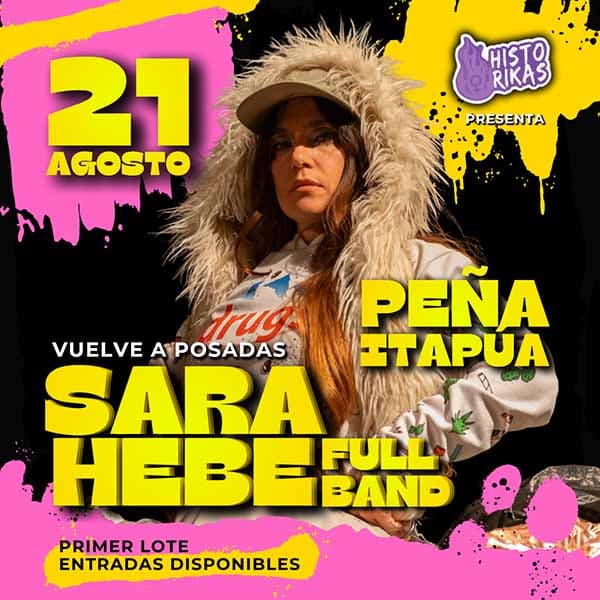 Flyer de Sara Hebe