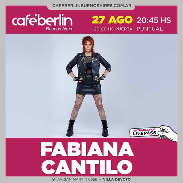 Flyer de Fabiana Cantilo