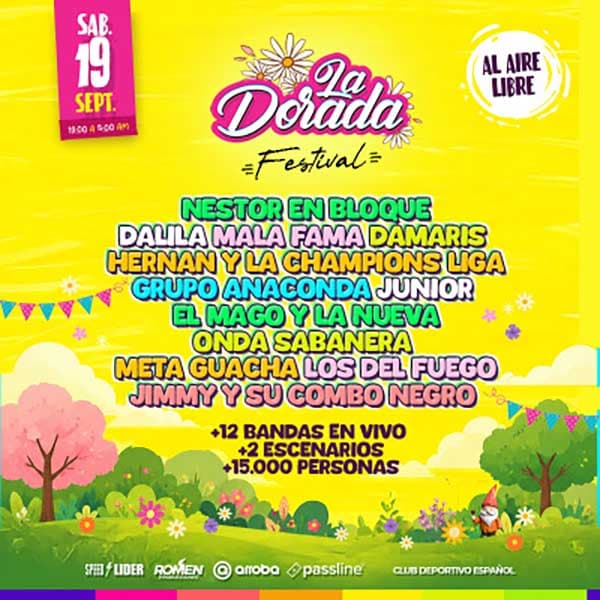 Flyer de La Dorada Festival