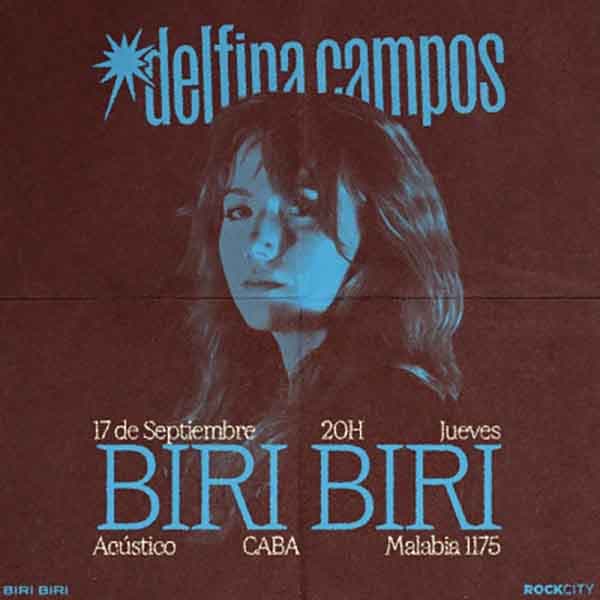 Flyer de Delfina Campos