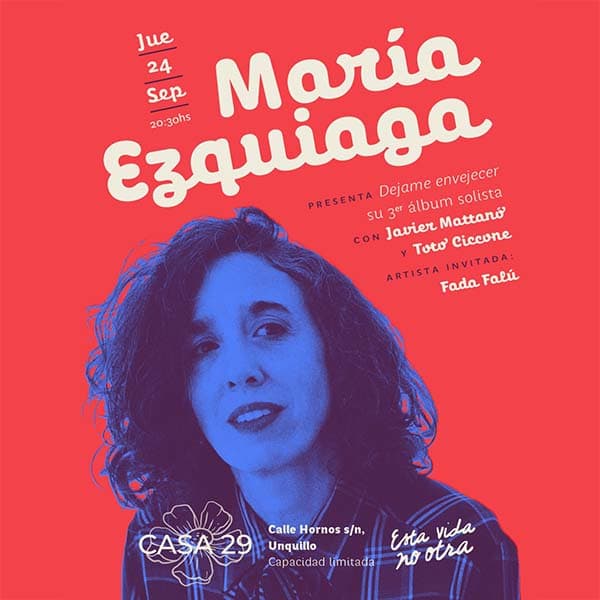 Flyer de María Ezquiaga