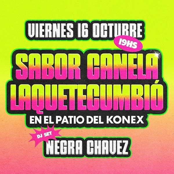 Flyer de Sabor Canela, Laquetecumbió