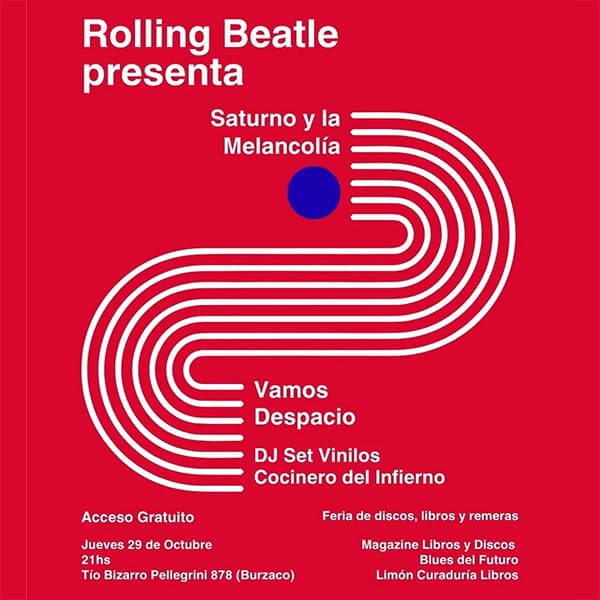Flyer de Saturno y La Melancolía