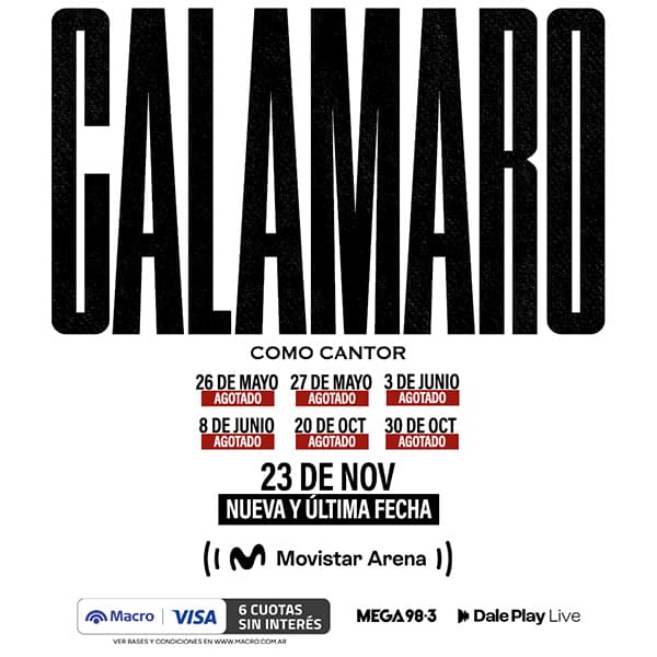 Flyer de Andrés Calamaro