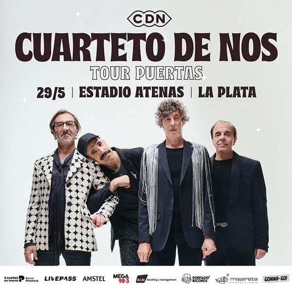 Flyer de Cuarteto de Nos