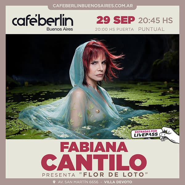 Flyer de Fabiana Cantilo